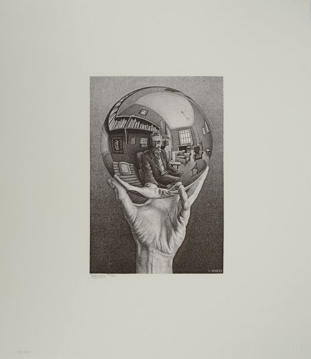 M.C. Escher (1898-1972) - Main avec globe réfléchissant