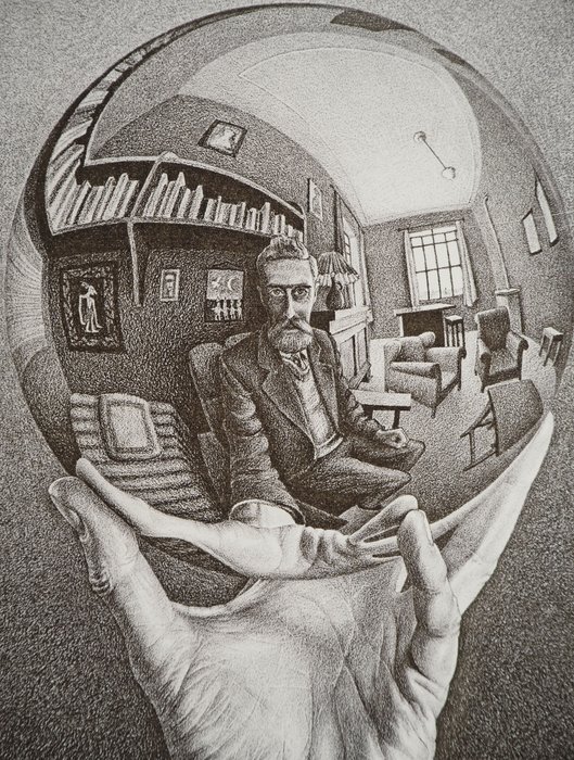 M.C. Escher (1898-1972) - Main avec globe réfléchissant