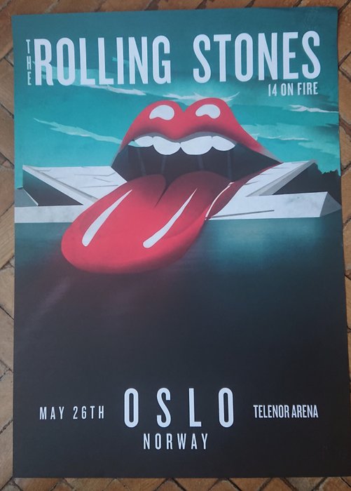 Anonymous - Cartel Rolling Stones concierto Noruega gira 14 On Fire - 2010‹erne