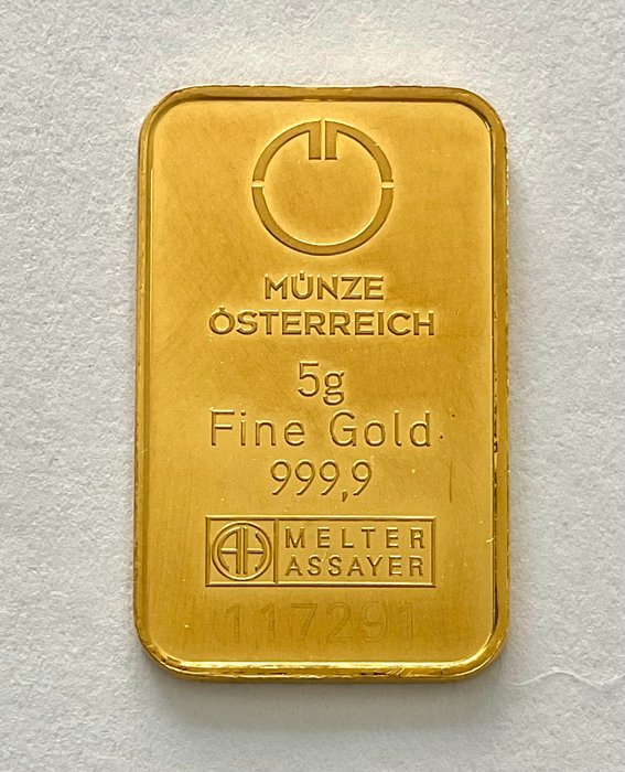 5 gram - Guld 999 - Münze Österreich