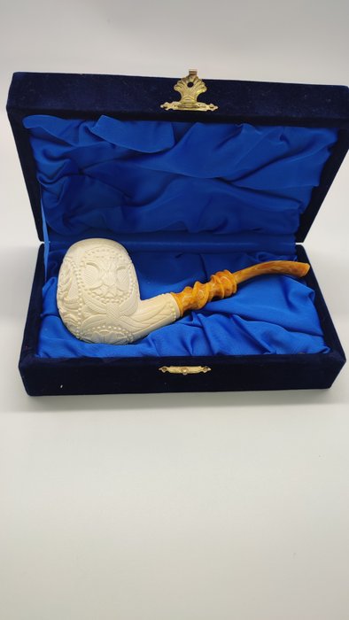 Ismael Baglan - " Grande Pipa Scolpita in Schiuma di Mare" da Ismael Baglan ( I.Baglan) Meerschaum Pipe - Pipe - Meerskum - Havskum