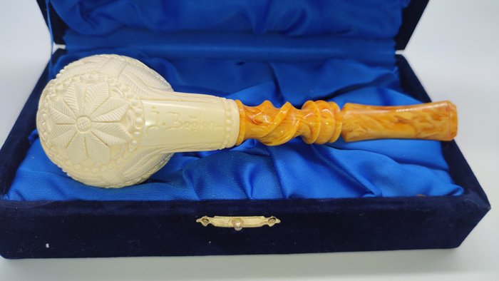 Ismael Baglan - " Grande Pipa Scolpita in Schiuma di Mare" da Ismael Baglan ( I.Baglan) Meerschaum Pipe - Pipe - Meerskum - Havskum