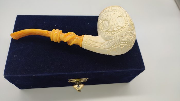 Ismael Baglan - " Grande Pipa Scolpita in Schiuma di Mare" da Ismael Baglan ( I.Baglan) Meerschaum Pipe - Pipe - Meerskum - Havskum