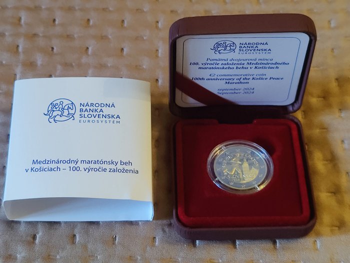 Slovakiet. 2 Euro 2024 "Košice International Marathon" Proof  (Ingen mindstepris)