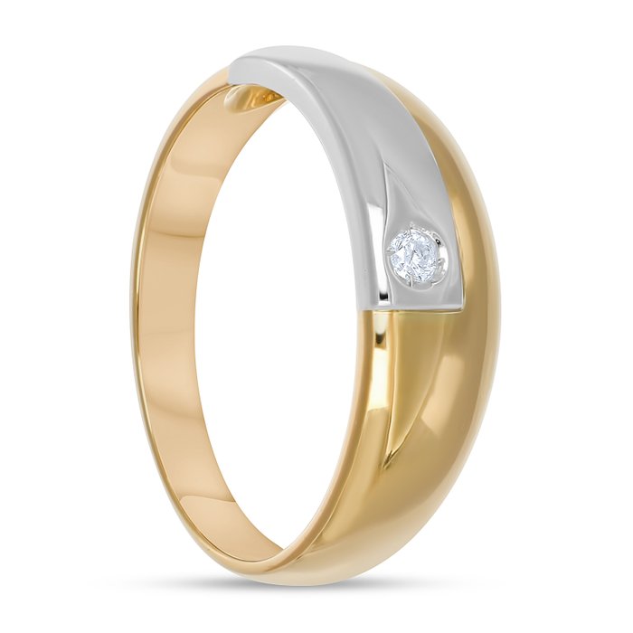 Ring - 18 kraat Gulguld, Hvidguld -  0.06ct. tw. Diamant (Natur)