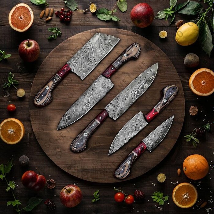 Black Smith - Køkkenkniv - Chef's knife -  Kicthen kokkeknive sæt Formål daglig brug indendørs og udendørs - Multi Alaskan træ - Förenta staterna - Køkken kok og grill sæt