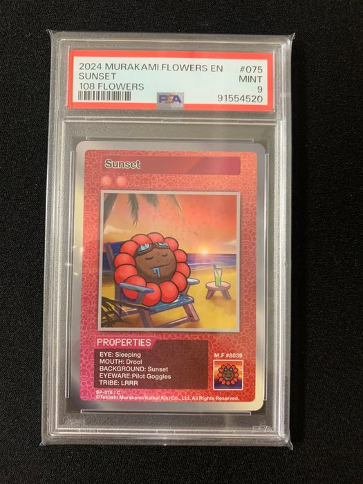 Murakami.Flowers Collectible Trading Card Graded card - 108 Flowers - Sunset - 108 Flowers - PSA 9