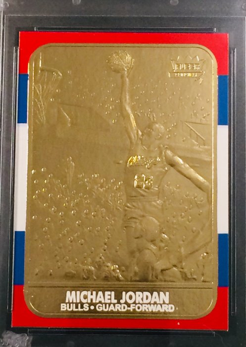 1996/97 Fleer 23KT Gold Michael Jordan 1986 Rookie - Red/White/Blue Border WCG 10 - 1 Graded card