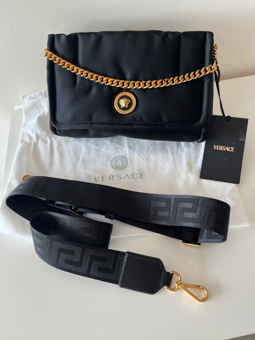 Versace - Vitello Nylon Black - Håndtaske