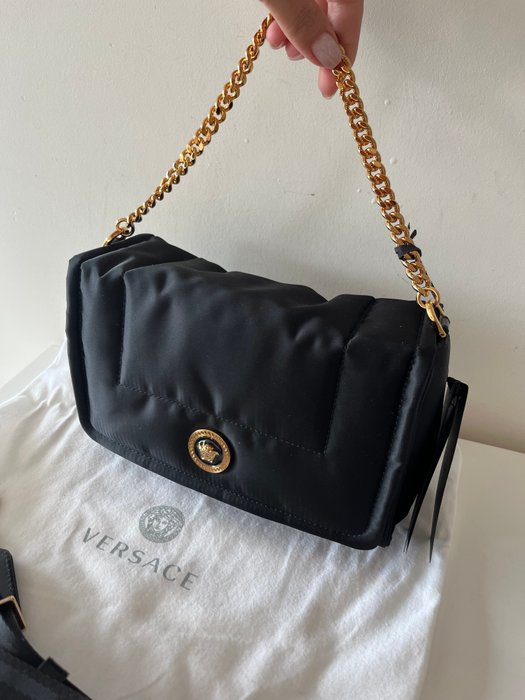 Versace - Vitello Nylon Black - Håndtaske