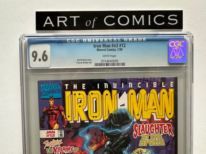 Iron Man Vol 3. #12 - CGC Graded 9.6 - Extremely High Grade!!! - White Pages!! - 1 Graded comic - Første udgave - 1999