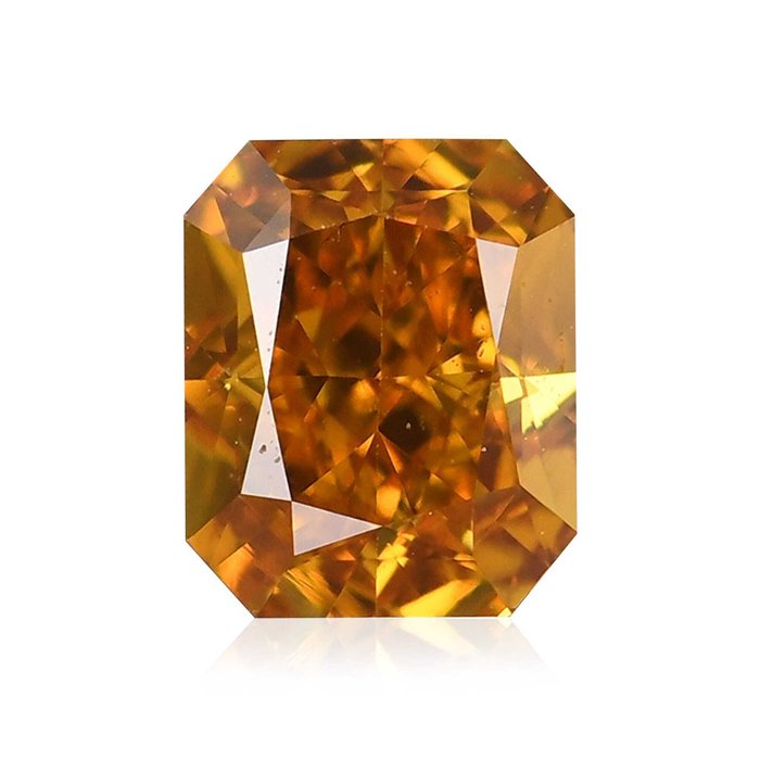 1 pcs Diamant  (Naturfarvet)  - 0.50 ct - Fancy deep Orange Gul - VS1 - Gemological Institute of America (GIA)