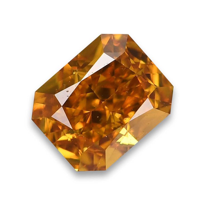 1 pcs Diamant  (Naturfarvet)  - 0.50 ct - Fancy deep Orange Gul - VS1 - Gemological Institute of America (GIA)