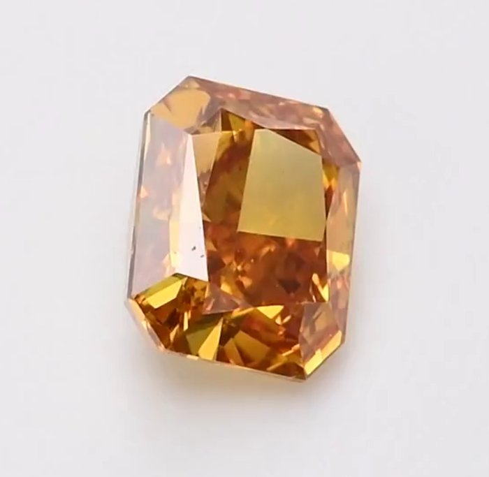 1 pcs Diamant  (Naturfarvet)  - 0.50 ct - Fancy deep Orange Gul - VS1 - Gemological Institute of America (GIA)