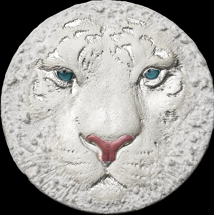 Niue 5 Dollars 2022 White Hunters - White Tiger 3 Oz (999)