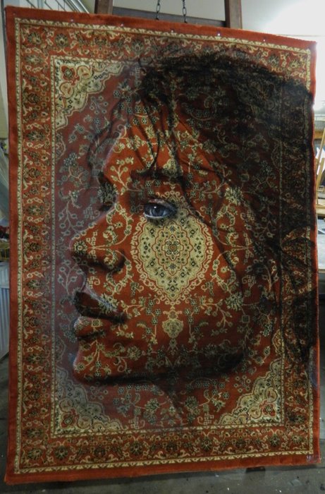 Jacqueline Klein Breteler - Nena portrait painting on a carpet - XXL