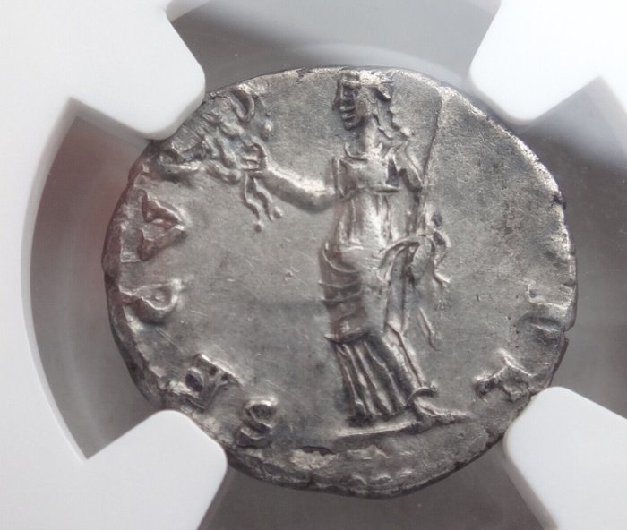 Romarriket. Otho (AD 69). Denarius Rome - NGC "Ch XF" Strike: 4/5 Surface: 2/5