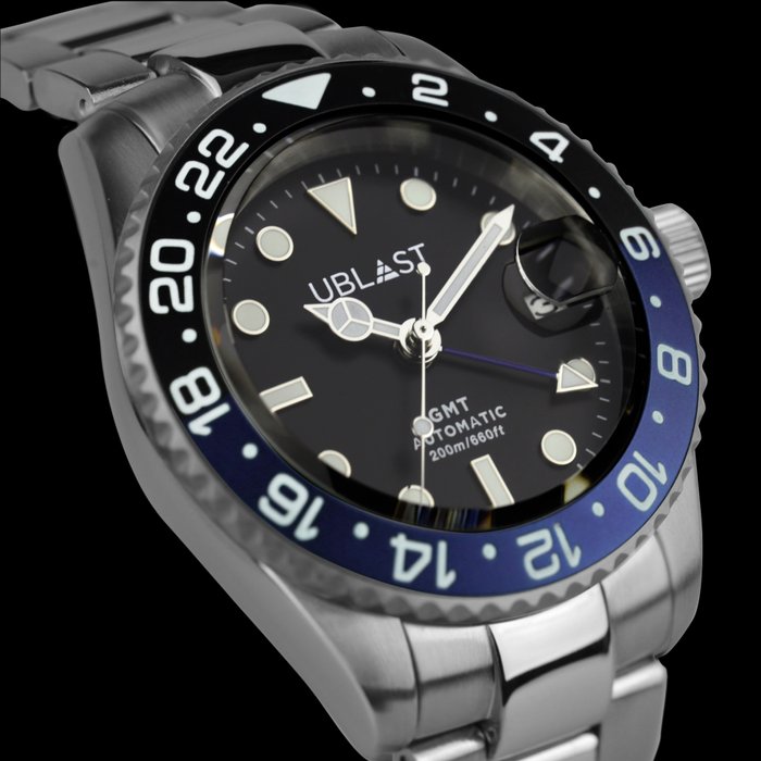 Ublast - Automatic Diver GMT - UBDGM40BBU - 20 ATM - Mænd - Ny