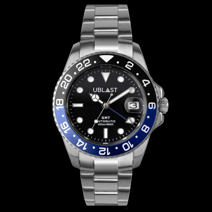 Ublast - Automatic Diver GMT - UBDGM40BBU - 20 ATM - Mænd - Ny