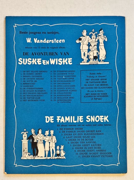 Suske en Wiske - De schat van Beersel - 1 Album - Genoptryk - 1956