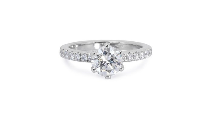 Ring - 18 kraat Hvidguld -  156ct tw Diamant (Natur) - Diamant - Fantastisk ring