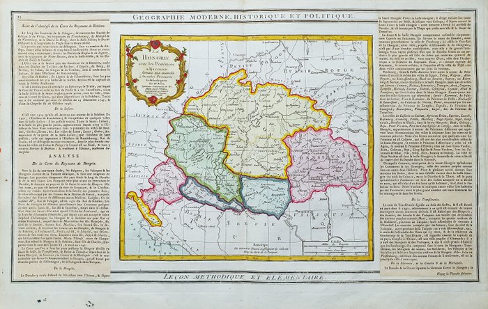 Europa - Ungarn / Budapest / Rumænien / Bukarest / Kroatien / Lussatia / Serbien / Slovenien; Desnos / Brion De la Tour - La Hongrie avec les Provinces adjacentes - 1761-1780