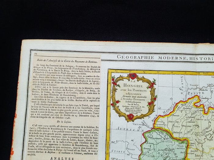 Europa - Ungarn / Budapest / Rumænien / Bukarest / Kroatien / Lussatia / Serbien / Slovenien; Desnos / Brion De la Tour - La Hongrie avec les Provinces adjacentes - 1761-1780