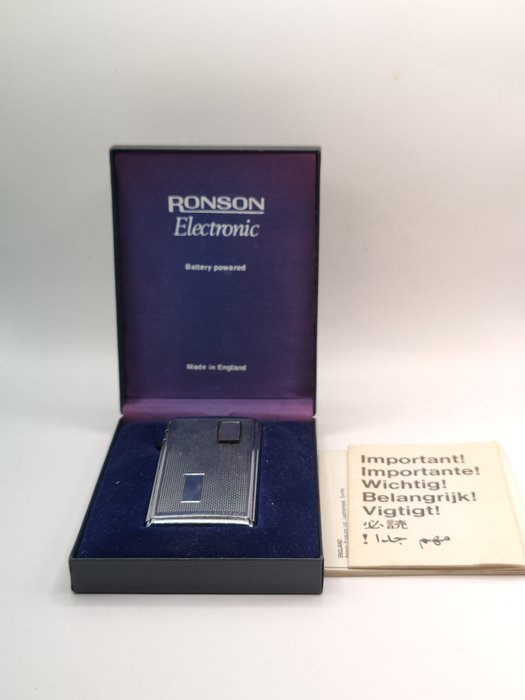 Ronson - Electronic - Lommelighter - Forsølvet