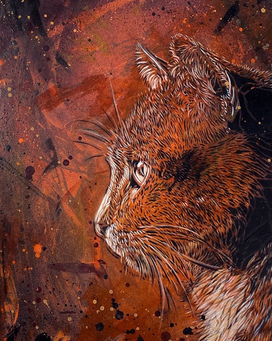 C215 (Christian Guémy) (1973) - Chat (original artwork)