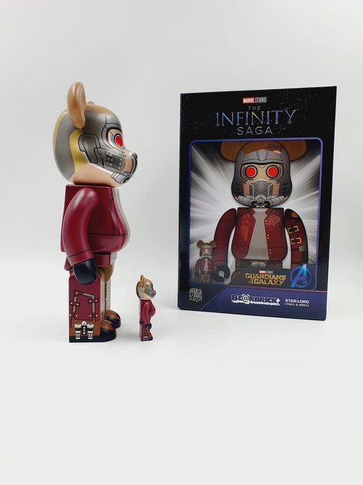 Medicom Toy - Be@rbrick 400% + 100% Marvel The infinity Saga Star Lord Bearbrick  2023