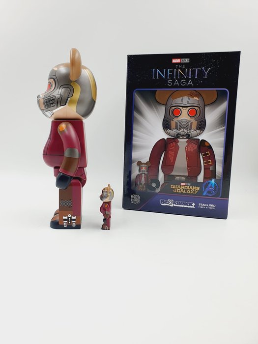 Medicom Toy - Be@rbrick 400% + 100% Marvel The infinity Saga Star Lord Bearbrick  2023