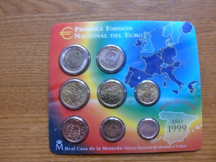 Spanien. Year Set (BU) 1999/2003 (5 sets)  (Ingen mindstepris)