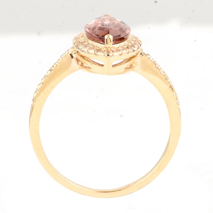 Ingen mindstepris - Ring - 14 karat Gulguld -  1.88ct. tw. Turmalin - Safir