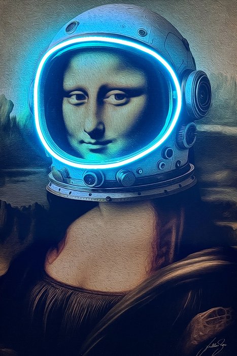 LEDMansion (1995) - Gioconda Astronaut Led Wall Art