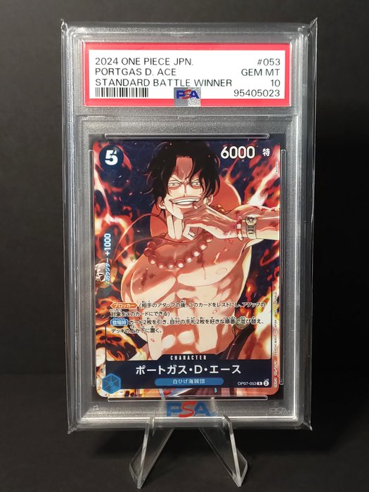 One Piece card Game Japanese Graded card - Promo Standard Blattle Winner - Portgas D. Ace Alternate Art - #053 - CGC 10