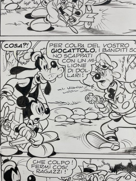 Sergio, Asteriti - 1 Original page - Topolino - Topolino e l'Impresa modellistica - 1987