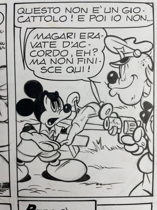 Sergio, Asteriti - 1 Original page - Topolino - Topolino e l'Impresa modellistica - 1987