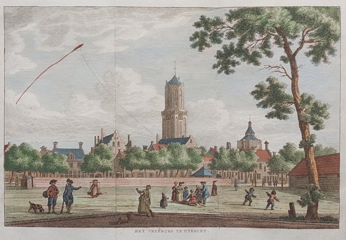 Holland - Utrecht, Vredenburg, Dom; K.F. Bendorp - het Vreêburg te Utrecht - 1793