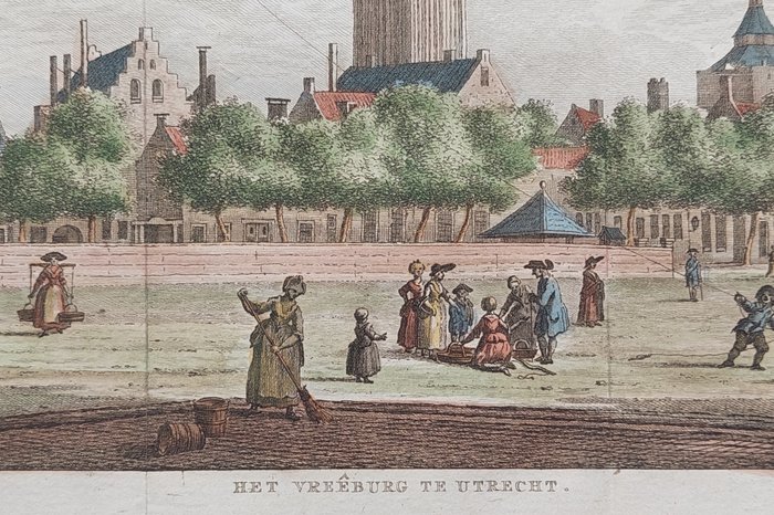 Holland - Utrecht, Vredenburg, Dom; K.F. Bendorp - het Vreêburg te Utrecht - 1793