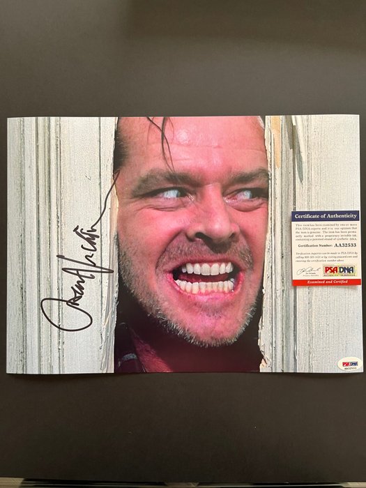 The Shining, Jack Nicholson - Signed in Person - with PSA/DNA Certificate - Autograph, photo - No Reserve!