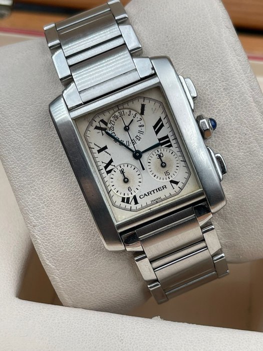 Cartier - Tank Francaise Chronoflex - 2303 - Mænd - 2000-2010