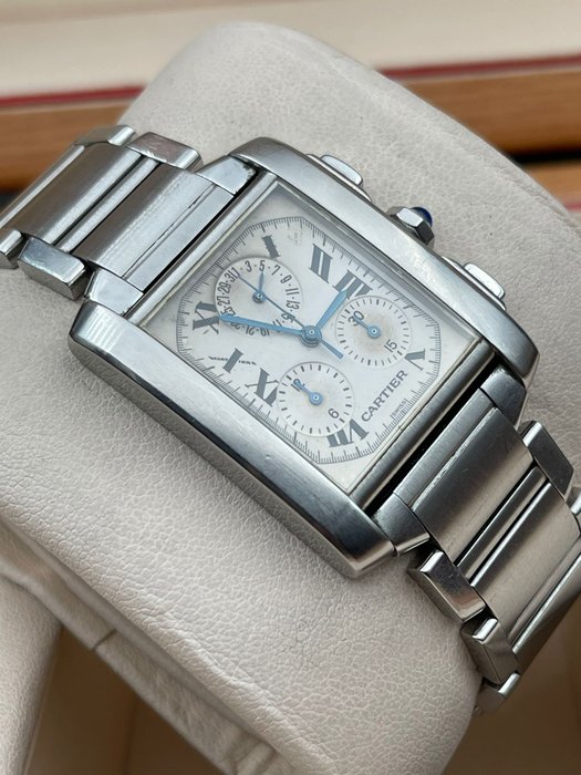 Cartier - Tank Francaise Chronoflex - 2303 - Mænd - 2000-2010