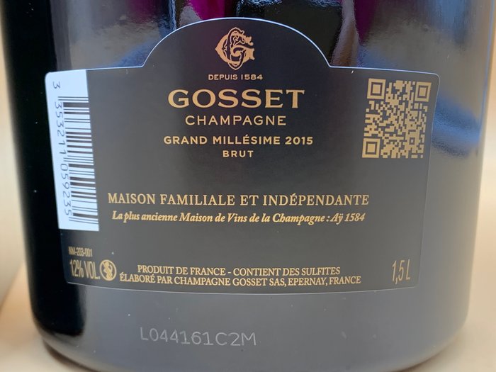 2015 Gosset, Grand Millésime Brut - Champagne - 1 Magnum (1,5 L)