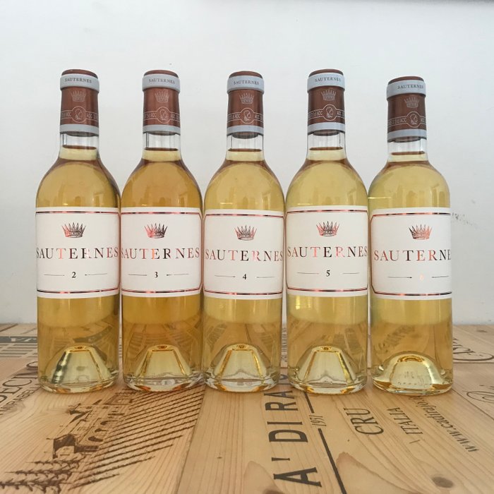 Sauternes by Château d'Yquem: "2"  "3"  "4"  "5"  "6" - Sauternes - 5 Halve flasker (0375 L)