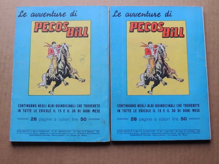 Pecos Bill - raccolte spillate - 2 Comic - Første udgave - 1957