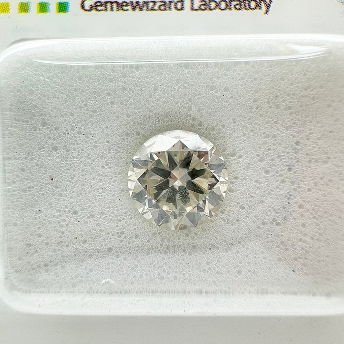 Ingen mindstepris - 1 pcs Diamant  (Natur)  - 0.91 ct - Rund - I - SI1 - Gemewizard Gemological Laboratory (GWLab)