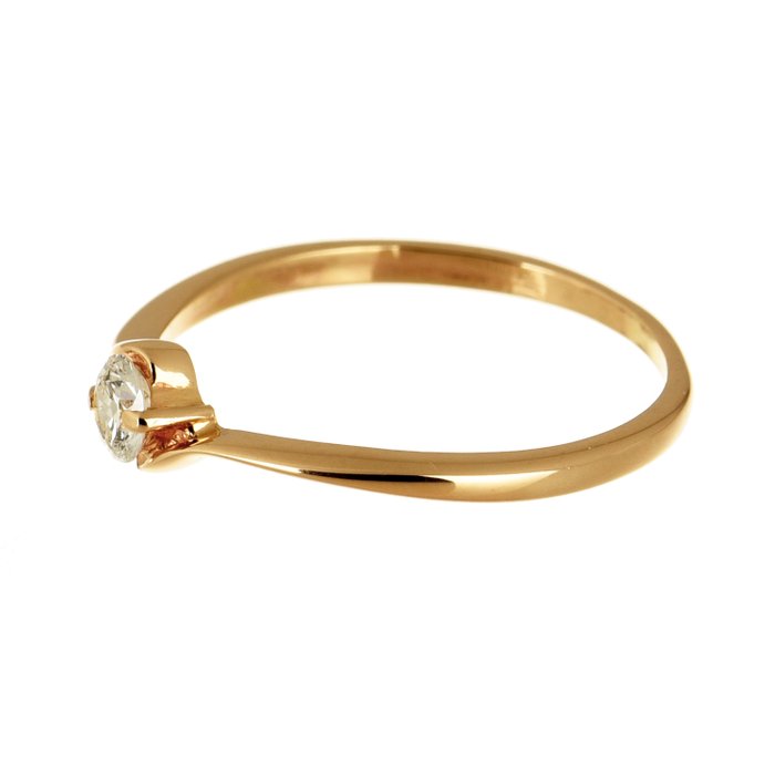 Ingen mindstepris - Ring - 14 karat Rosaguld Diamant (Natur)