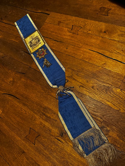 Storbritannien - Medalje - Circa 1850 The Order of Free Gardeners Ceremonial Sash/ Grand Master - 1850