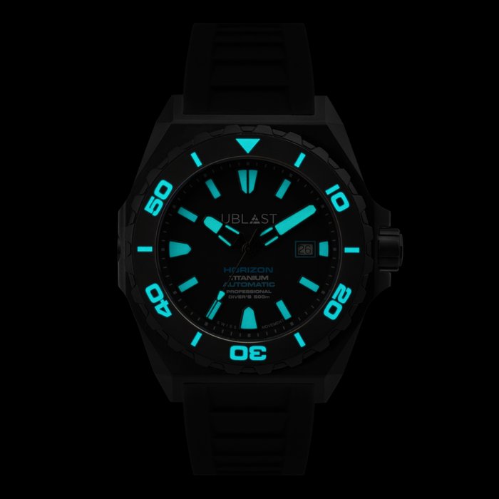 Ublast - Horizon Titanium  - Professional Diver 500M - REF.UBHO45BKT - Mænd - Ny