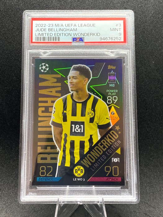 2022/23 - Topps - Match Attax - Jude Bellingham - #3 Limited Edition Wonderkid - 1 Graded card - PSA 9